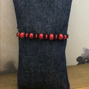 Red Howlite bead bracelet